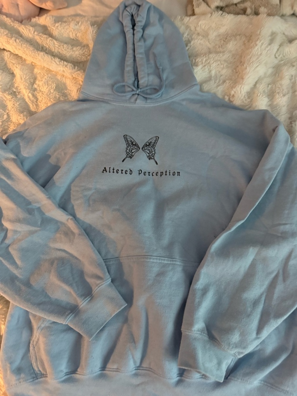 Men’s Light Blue 'Altered Perception' Butterfly Hoodie